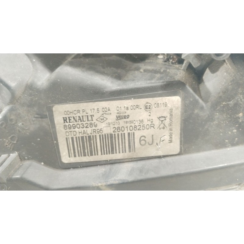 Recambio de faro derecho para renault grand scénic iii (jz0/1_) 1.9 dci referencia OEM IAM 260108250R  89903289