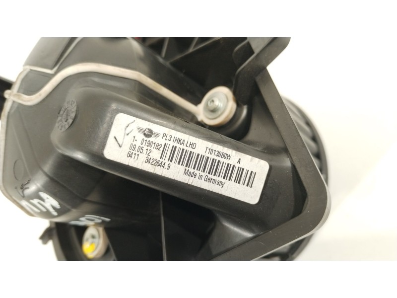 Recambio de ventilador calefaccion para bmw mini clubman (r55) cooper d referencia OEM IAM 64113422644  