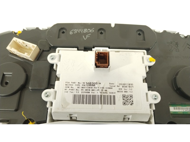 Recambio de cuadro instrumentos para peugeot 508 2.0 blue-hdi fap referencia OEM IAM 9814765780  9814039880