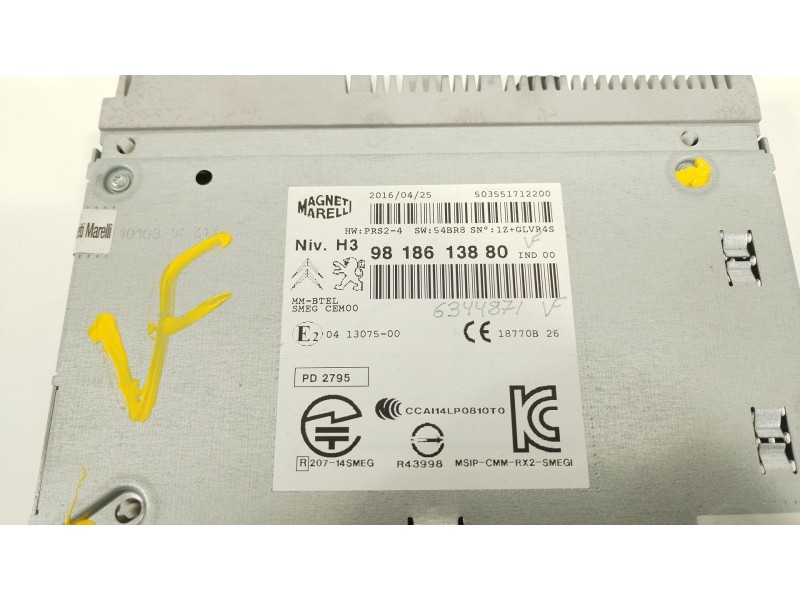 Recambio de sistema audio / radio cd para peugeot 508 2.0 blue-hdi fap referencia OEM IAM 9818613880  