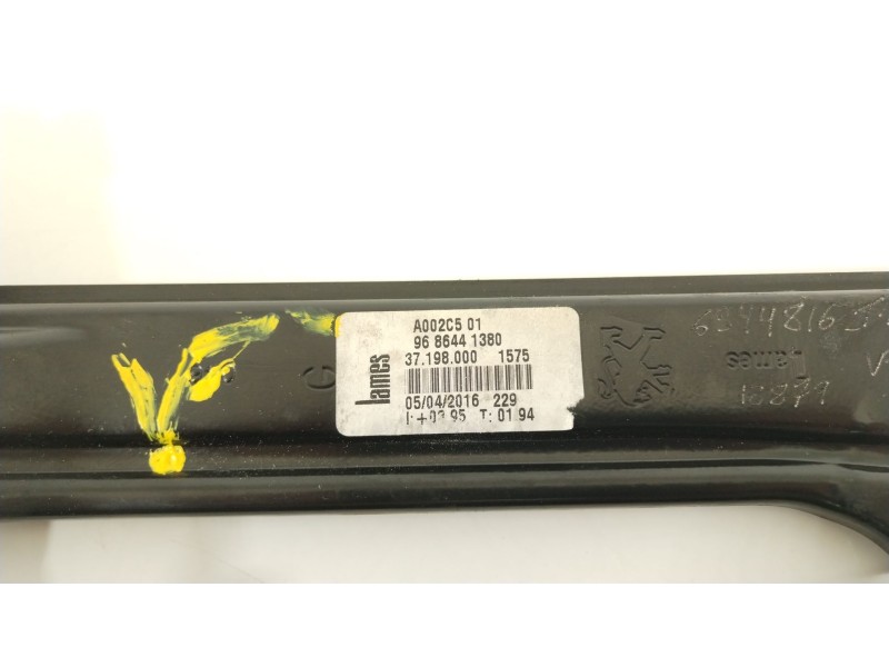 Recambio de elevalunas trasero izquierdo para peugeot 508 2.0 blue-hdi fap referencia OEM IAM 9686441380  9688808480