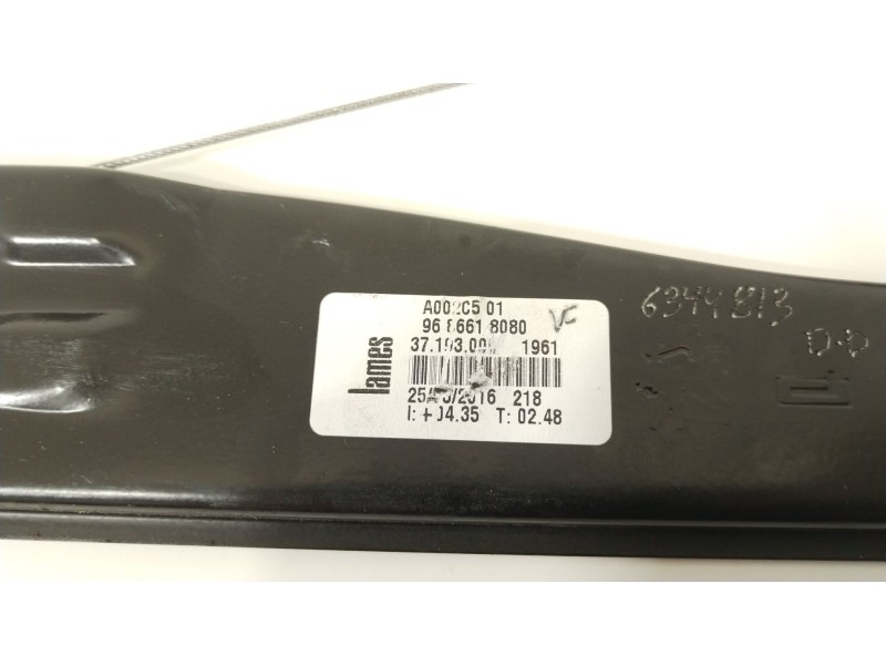 Recambio de elevalunas delantero derecho para peugeot 508 2.0 blue-hdi fap referencia OEM IAM 9686618080  9688808180