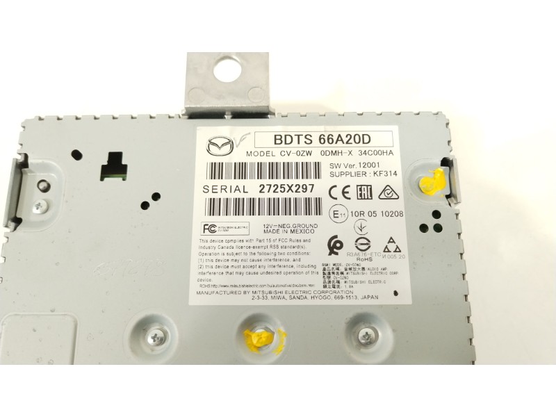 Recambio de amplificador para mazda cx-30 zenith referencia OEM IAM BDTS66A20D  2725X297