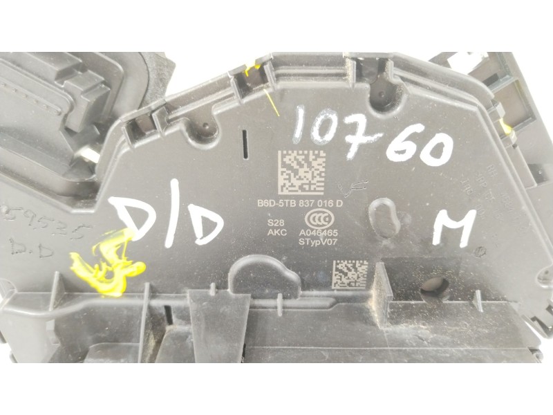 Recambio de cerradura puerta delantera derecha para seat arona (kj7, kjp) 1.6 mpi referencia OEM IAM 5TB837016D  