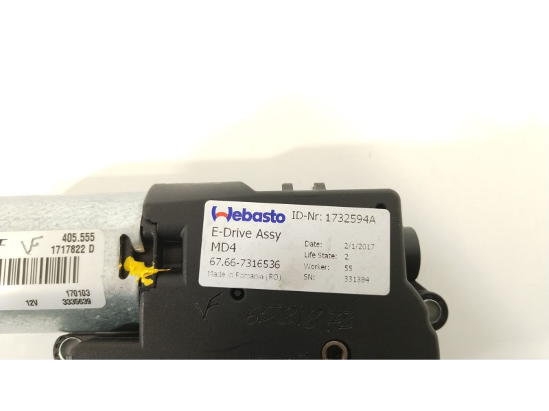 Recambio de motor techo electrico para bmw serie 3 touring (f31) 320d referencia OEM IAM 67667316536  