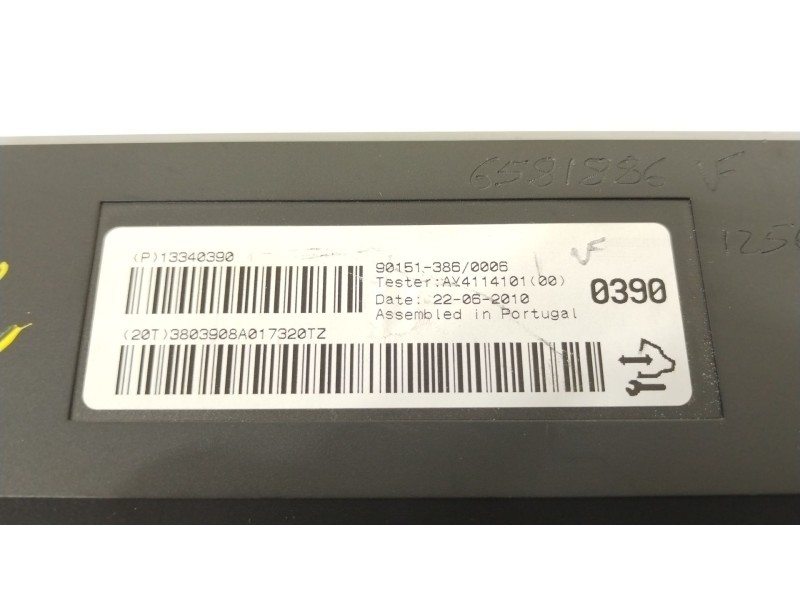 Recambio de modulo electronico para opel astra j lim. selective business referencia OEM IAM 13340390  