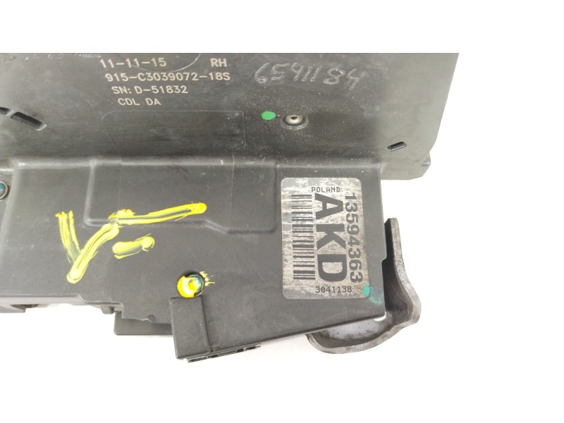 Recambio de cerradura puerta delantera derecha para opel astra k (b16) 1.6 cdti (68) referencia OEM IAM 13594363  