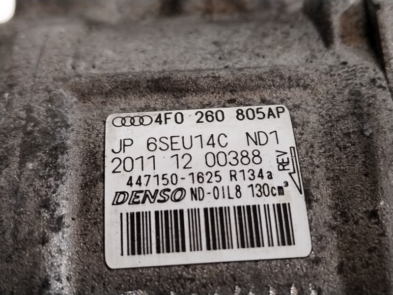 Recambio de compresor aire acondicionado para seat exeo berlina (3r2) reference referencia OEM IAM 4F0260805AP 4471501625 6SEU14