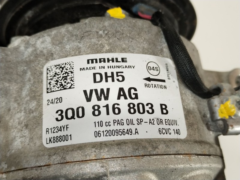 Recambio de compresor aire acondicionado para skoda fabia combi active referencia OEM IAM 3Q0816803B LK888001 6CVC140