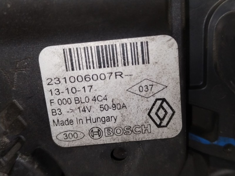 Recambio de alternador para renault clio iv (bh_) 0.9 tce 90 referencia OEM IAM 231006007R  F000BL04CA