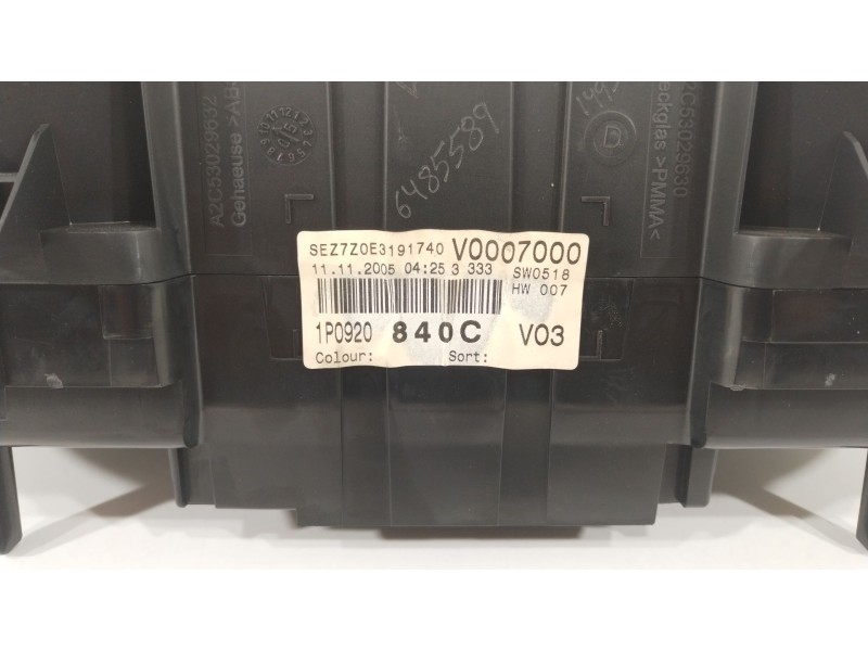 Recambio de cuadro instrumentos para seat leon (1p1) 2.0 tdi 16v referencia OEM IAM 1P0920840C  
