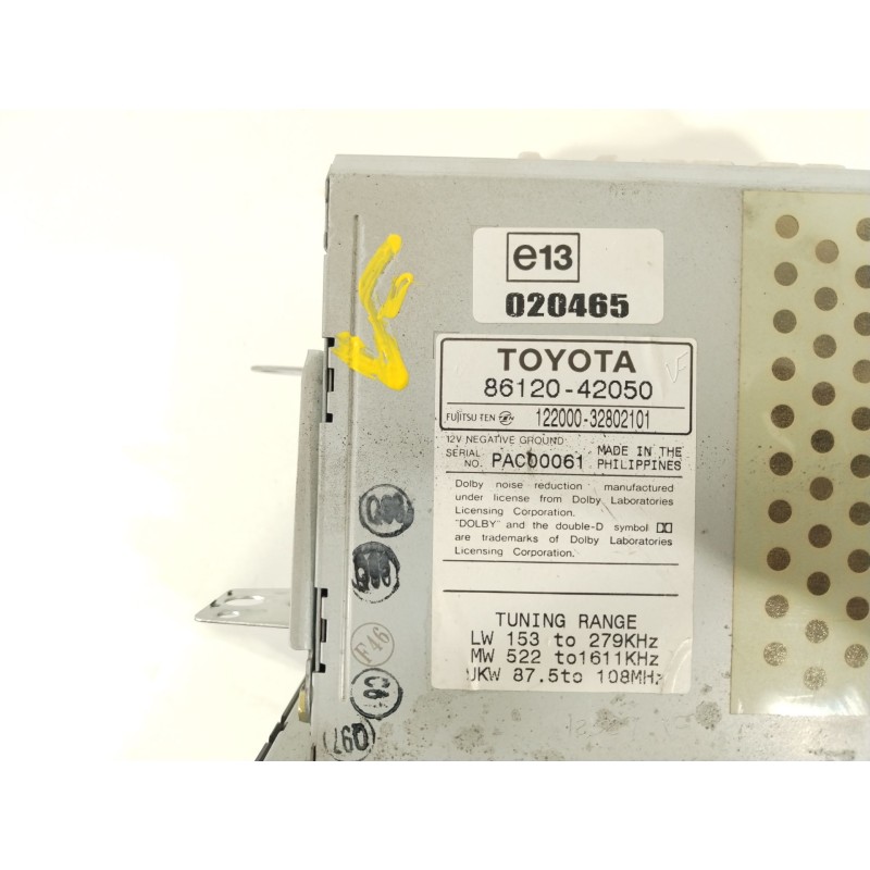 Recambio de sistema audio / radio cd para toyota rav 4 (a2) 1.8 luna (2003) referencia OEM IAM 8612042050  