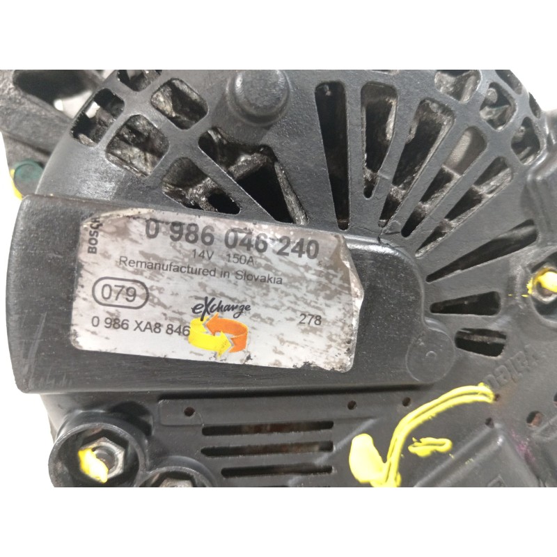 Recambio de alternador para fiat scudo furgoneta (270_, 272_) 1.6 d multijet referencia OEM IAM 0986046240  9646065480
