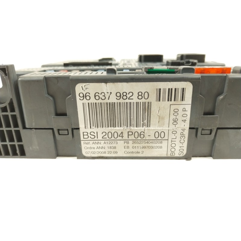 Recambio de caja reles / fusibles para peugeot 207/207+ (wa_, wc_) 1.6 hdi referencia OEM IAM 9663798280  BSI2004P0600