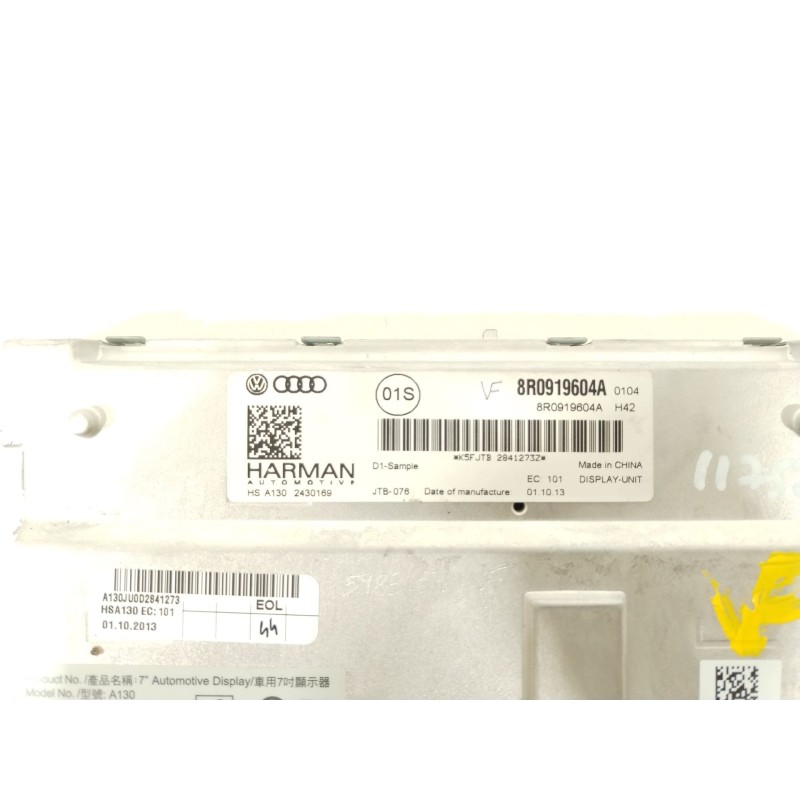 Recambio de pantalla multifuncion para audi a4 b8 avant (8k5) 2.0 tdi referencia OEM IAM 8R0919604A  