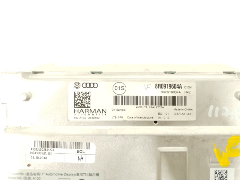 Recambio de pantalla multifuncion para audi a4 b8 avant (8k5) 2.0 tdi referencia OEM IAM 8R0919604A  
