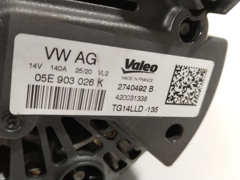 Recambio de alternador para skoda fabia combi active referencia OEM IAM 05E903026K  TG14LLD135