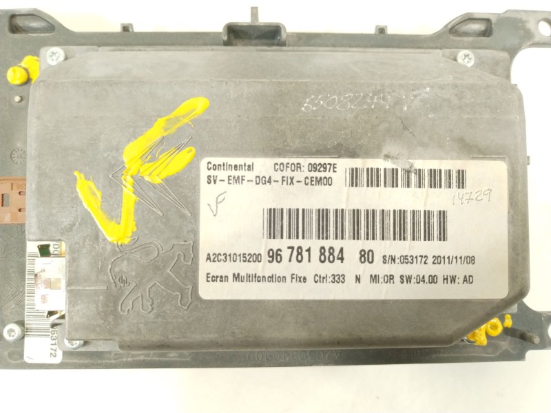 Recambio de pantalla multifuncion para peugeot 508 sw i (8e_) 2.0 hdi referencia OEM IAM 9678188480  