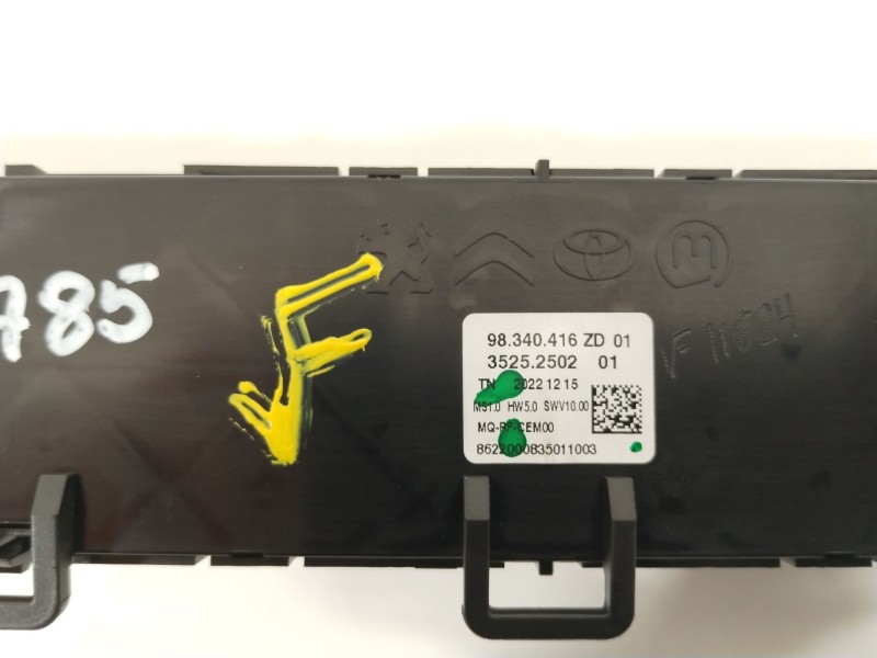 Recambio de mando climatizador para toyota proace city referencia OEM IAM 98340416ZD  