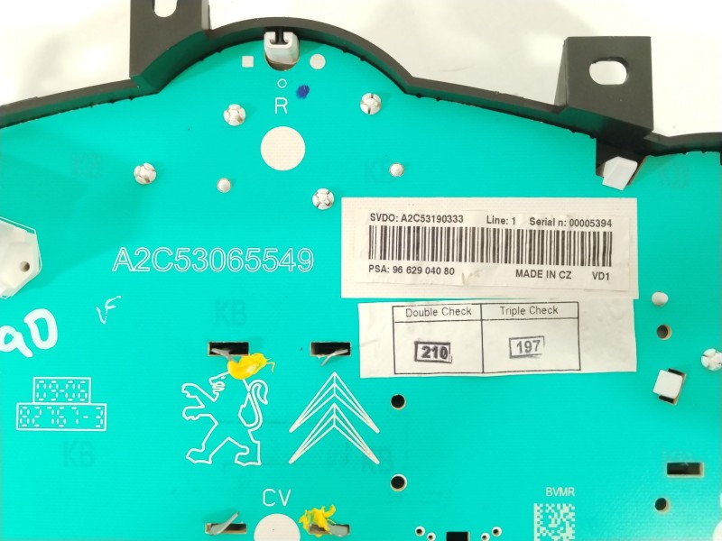 Recambio de cuadro instrumentos para peugeot 207/207+ (wa_, wc_) 1.4 16v referencia OEM IAM 9662904080 A2C53190333 A2C53065549