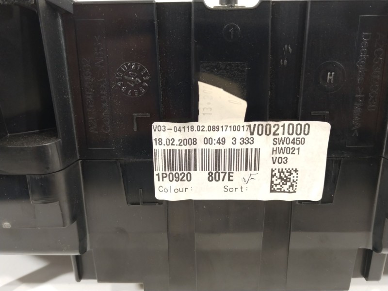 Recambio de cuadro instrumentos para seat leon (1p1) 1.9 tdi referencia OEM IAM 1P0920807E 110080368015 A2C53029632