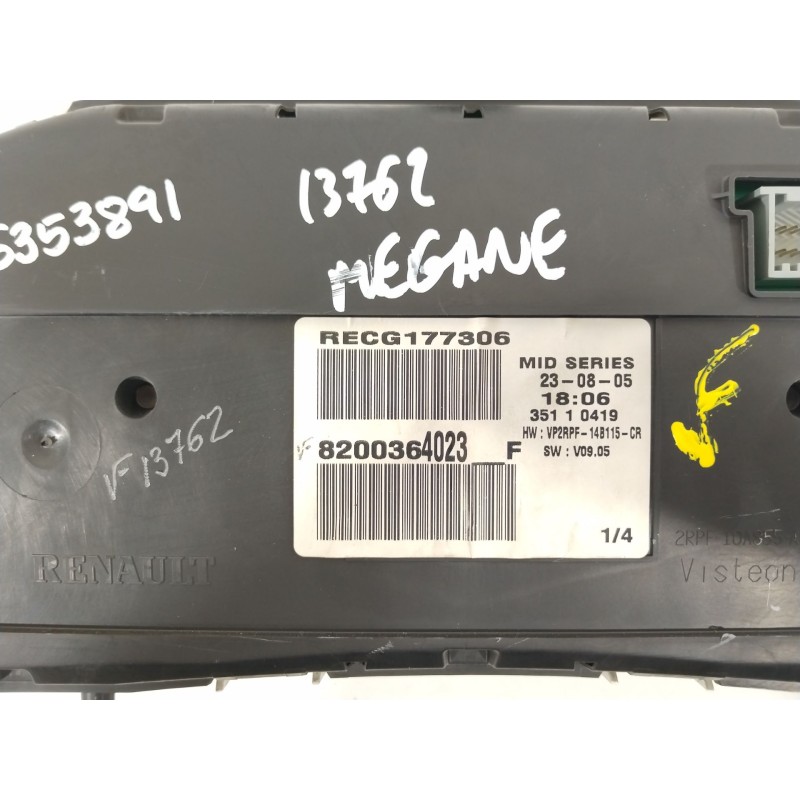 Recambio de cuadro instrumentos para renault megane ii coupé-cabriolet (em0/1_) 2.0 referencia OEM IAM 8200364023  8200364023F