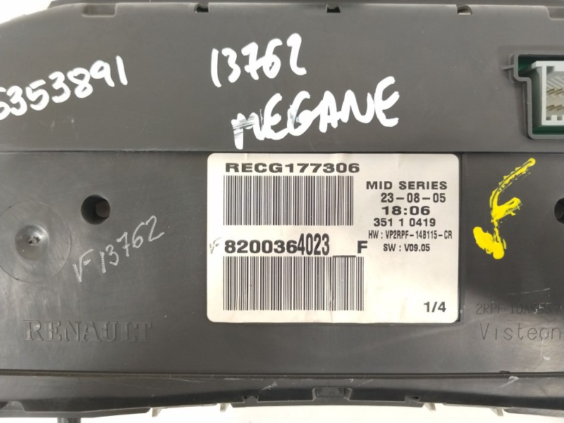 Recambio de cuadro instrumentos para renault megane ii coupé-cabriolet (em0/1_) 2.0 referencia OEM IAM 8200364023  8200364023F