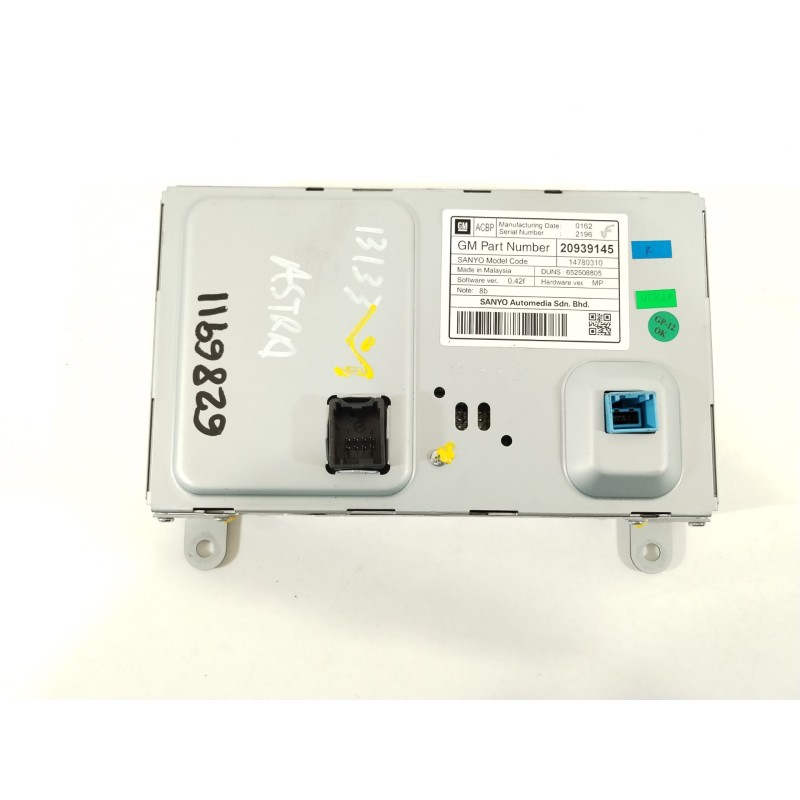 Recambio de pantalla multifuncion para opel astra j sports tourer enjoy referencia OEM IAM 20939145  14780310