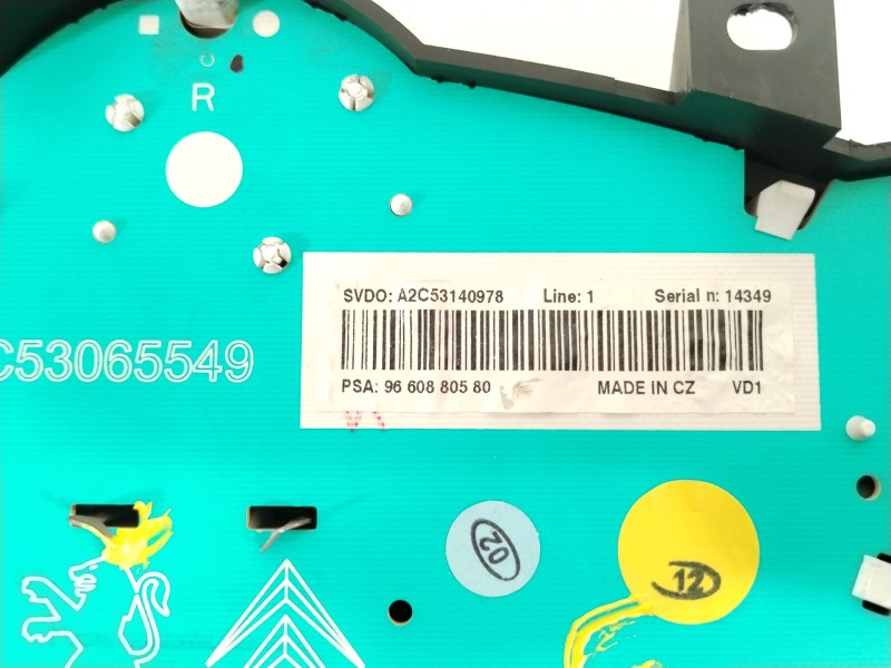 Recambio de cuadro instrumentos para peugeot 207/207+ (wa_, wc_) 1.6 hdi referencia OEM IAM 9660880580 A2C53140976 A2C53065549