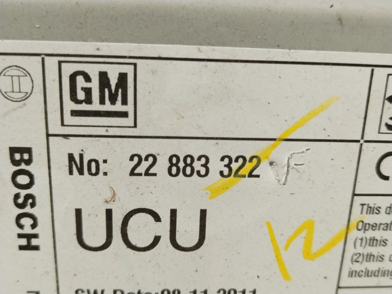 Recambio de sistema navegacion gps para opel astra j sports tourer enjoy referencia OEM IAM 22883322 453116246 22883322