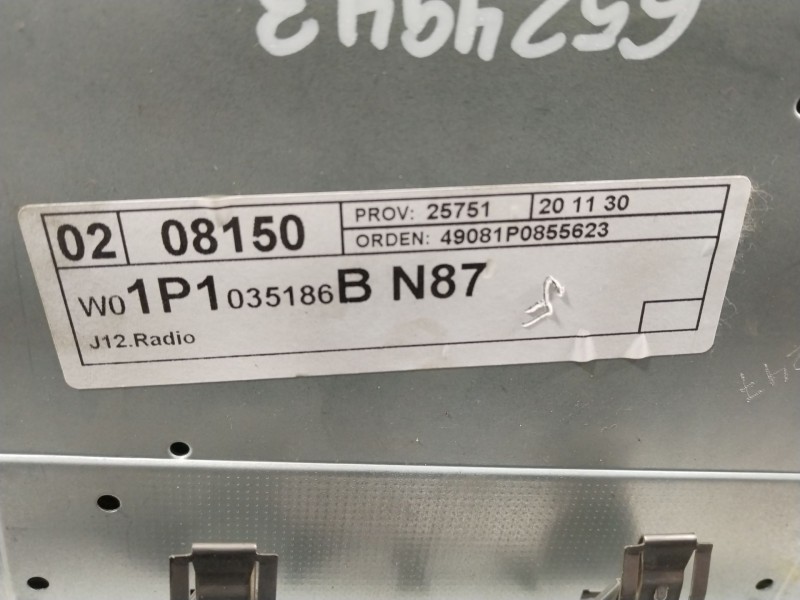 Recambio de sistema audio / radio cd para seat leon (1p1) 1.9 tdi referencia OEM IAM 1P1035186B  1P1035186BN87