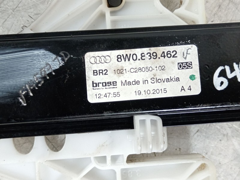 Recambio de elevalunas trasero derecho para audi a4 b9 (8w2, 8wc) 35 tdi referencia OEM IAM 8W0839462  8W0959812