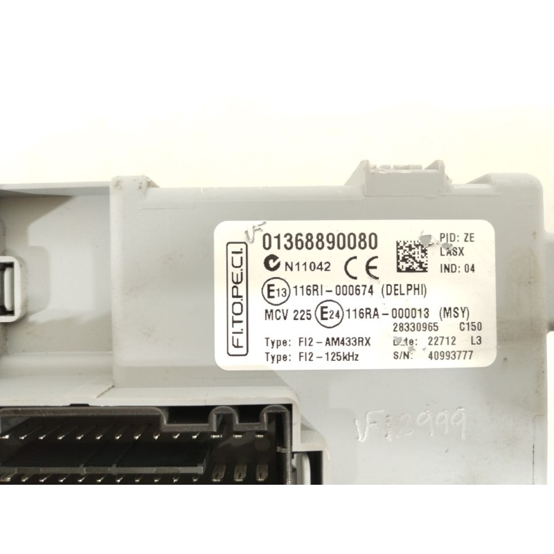 Recambio de caja reles / fusibles para peugeot bipper avantage referencia OEM IAM 1368890080  