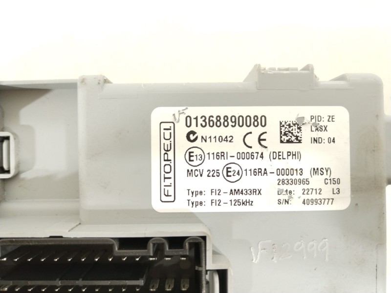 Recambio de caja reles / fusibles para peugeot bipper avantage referencia OEM IAM 1368890080  