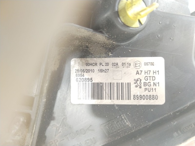Recambio de faro izquierdo para peugeot 207/207+ (wa_, wc_) 1.6 hdi referencia OEM IAM 620895  89900880