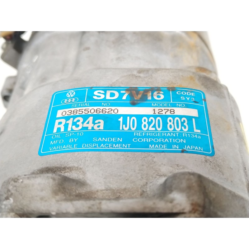 Recambio de compresor aire acondicionado para seat toledo ii (1m2) 1.9 tdi referencia OEM IAM 1J0820803L  SD7V16