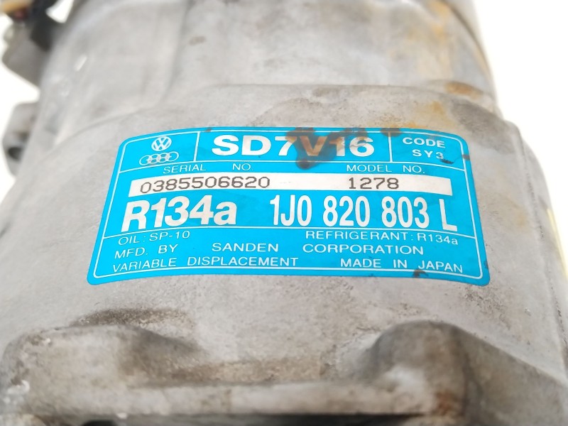 Recambio de compresor aire acondicionado para seat toledo ii (1m2) 1.9 tdi referencia OEM IAM 1J0820803L  SD7V16