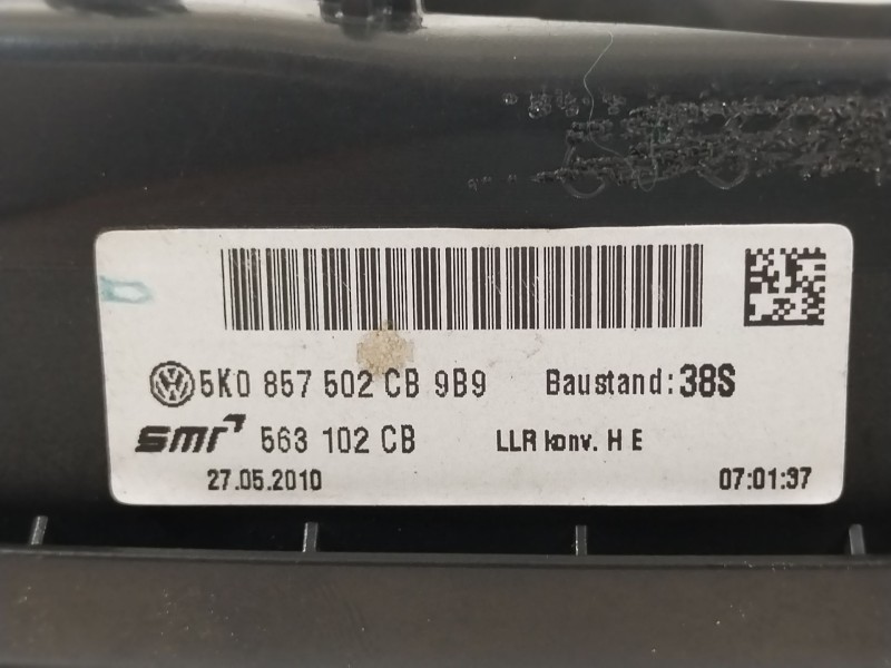 Recambio de carcasa retrovisor derecho para volkswagen golf vi (5k1) 1.6 tdi referencia OEM IAM 5K0857502CB  