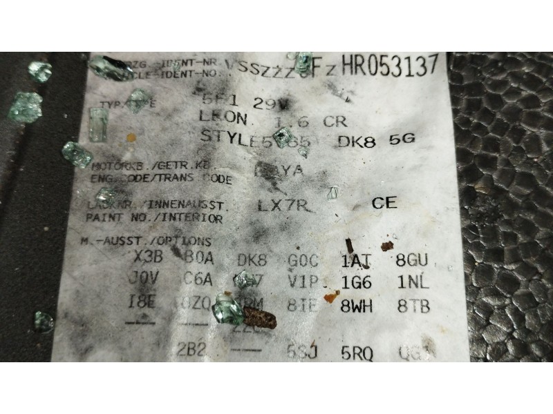 Recambio de motor completo para seat leon (5f1) 1.6 tdi referencia OEM IAM DDYA  