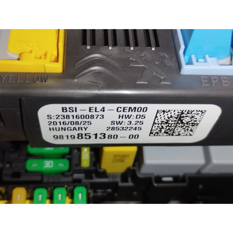 Recambio de caja reles / fusibles para citroën c4 picasso ii 1.6 bluehdi 120 referencia OEM IAM 9819851380  