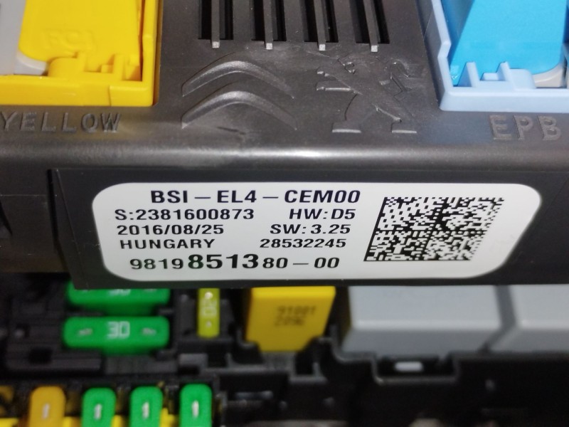 Recambio de caja reles / fusibles para citroën c4 picasso ii 1.6 bluehdi 120 referencia OEM IAM 9819851380  