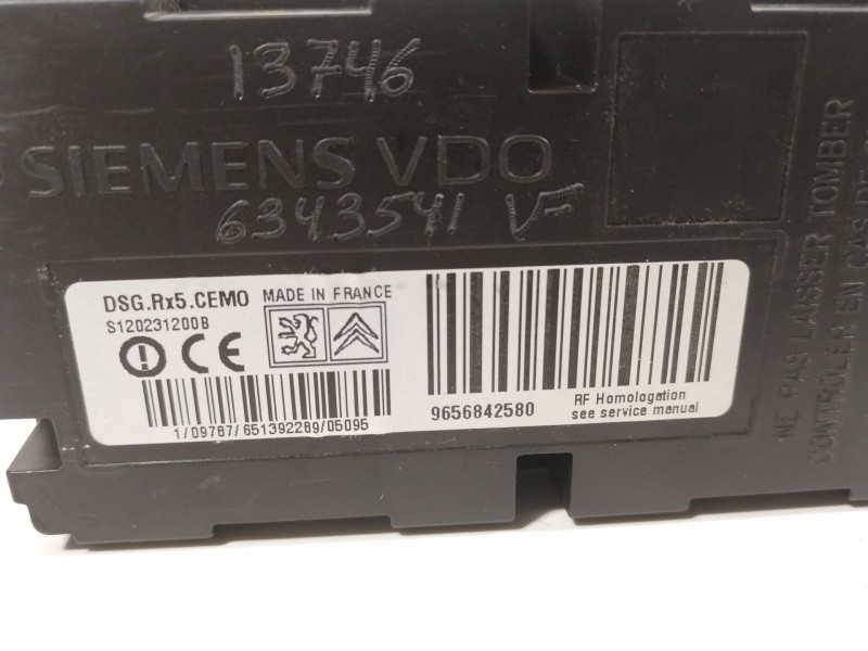 Recambio de modulo electronico para peugeot 607 (9d, 9u) 2.7 hdi 24v referencia OEM IAM 9656842580  