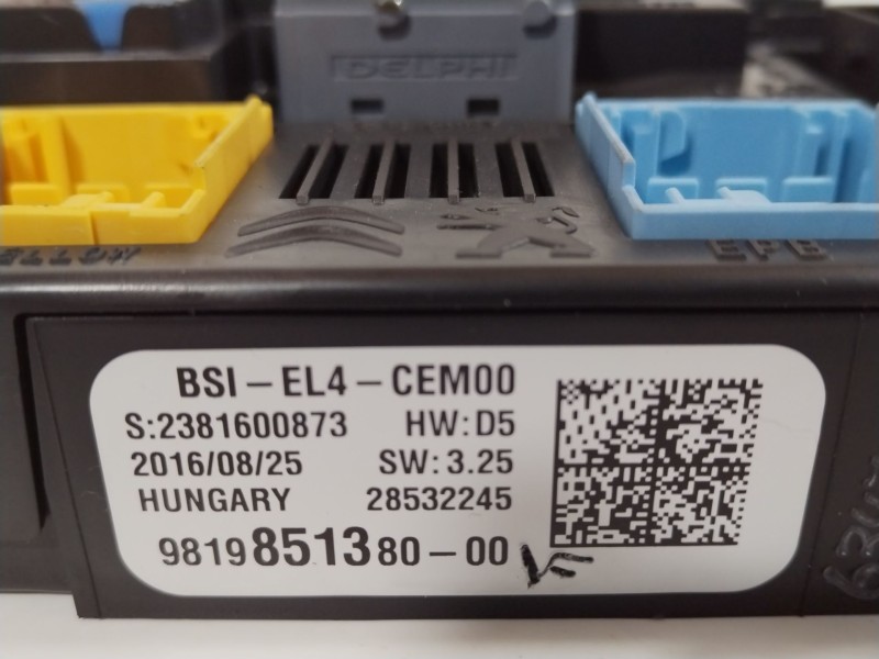 Recambio de caja reles / fusibles para citroën c4 picasso ii 1.6 bluehdi 120 referencia OEM IAM 9819851380  