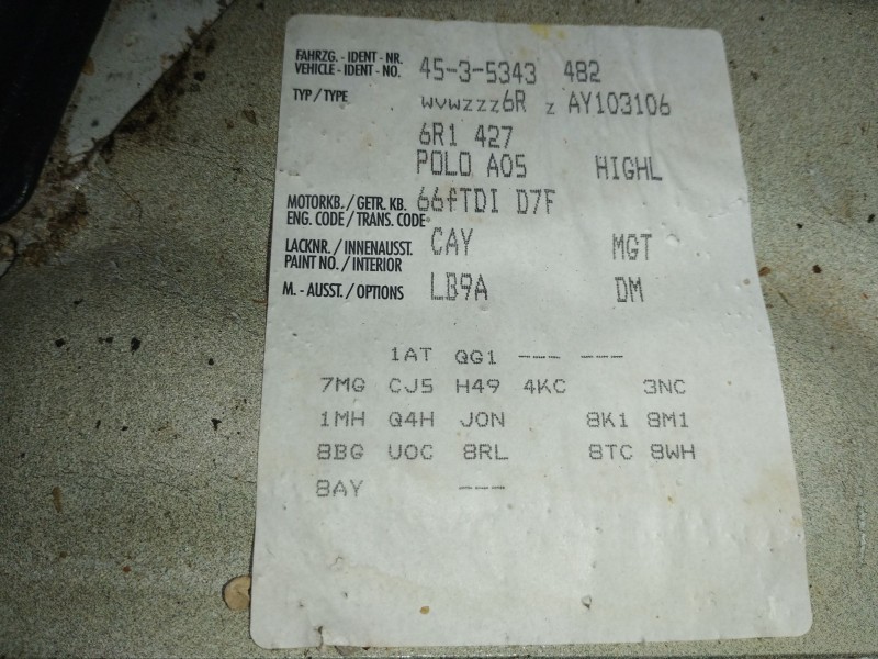 Recambio de motor completo para volkswagen polo v (6r1, 6c1) 1.6 tdi referencia OEM IAM CAY  