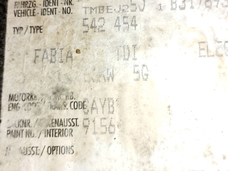 Recambio de motor completo para skoda fabia ii (542) 1.6 tdi referencia OEM IAM CAYB  