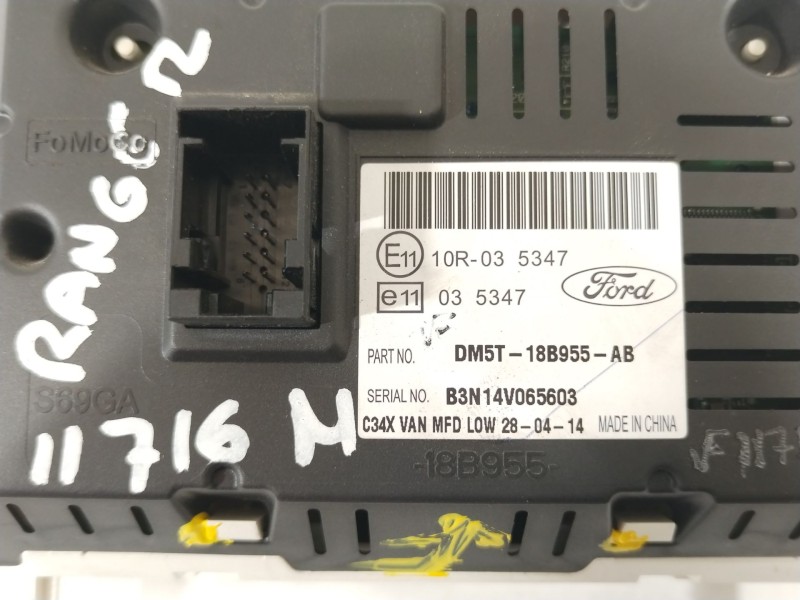 Recambio de pantalla multifuncion para ford ranger (tke) doppelkabine 4x4 xl referencia OEM IAM DM5T18B955AB  