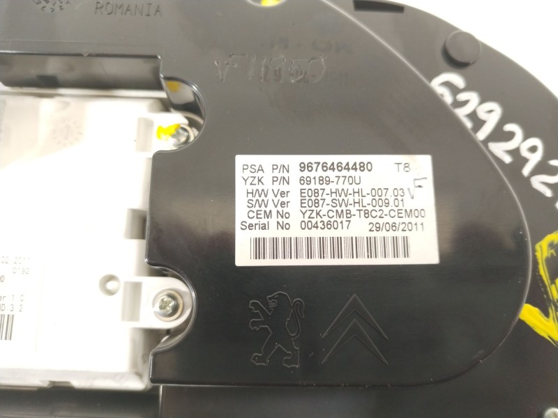 Recambio de cuadro instrumentos para peugeot 5008 premium referencia OEM IAM 9676464480  9674982480