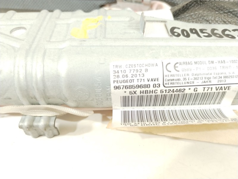 Recambio de airbag cortina delantero derecho para peugeot 308 premium referencia OEM IAM 9676859680 34107792B 