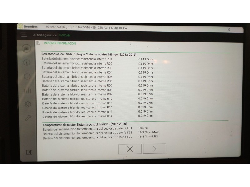 Recambio de bateria para toyota auris hybrid active referencia OEM IAM G951012020  