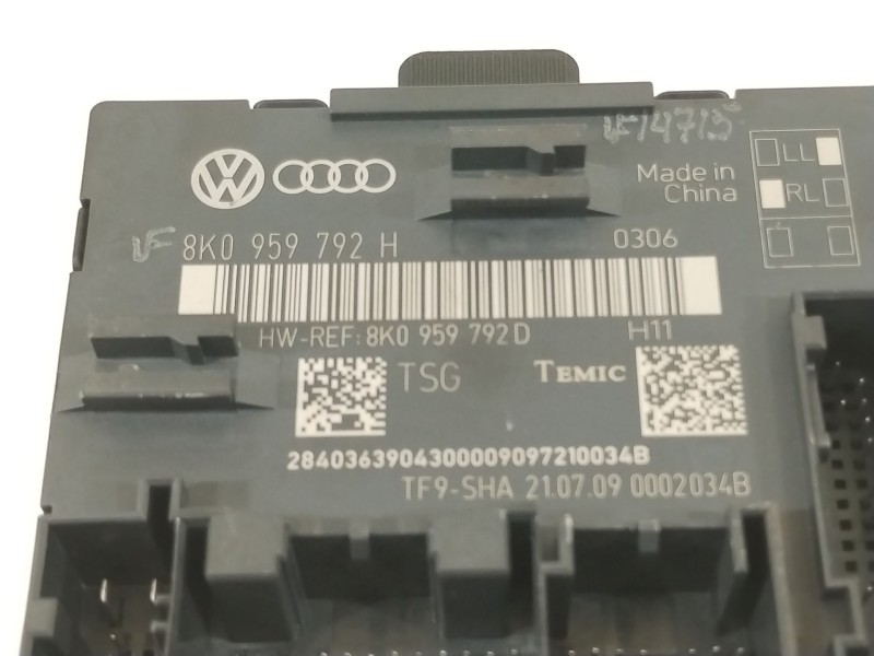 Recambio de modulo confort para audi a4 b8 (8k2) 2.0 tdi referencia OEM IAM 8K0959792H 8K0959792D 